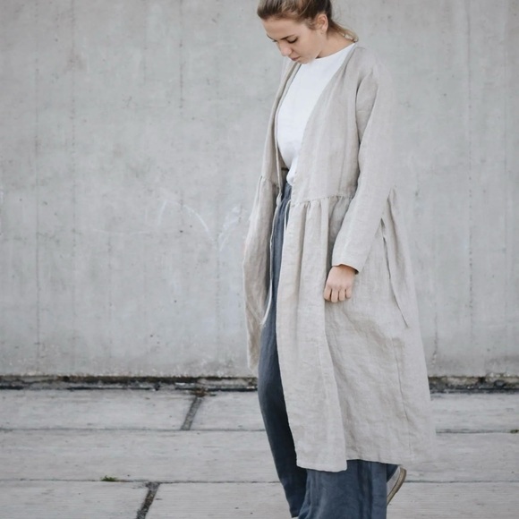 Simply Grey Linen Dress - Picture 4 of 4